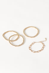 Kaleigh Stacked Bracelets - Gold